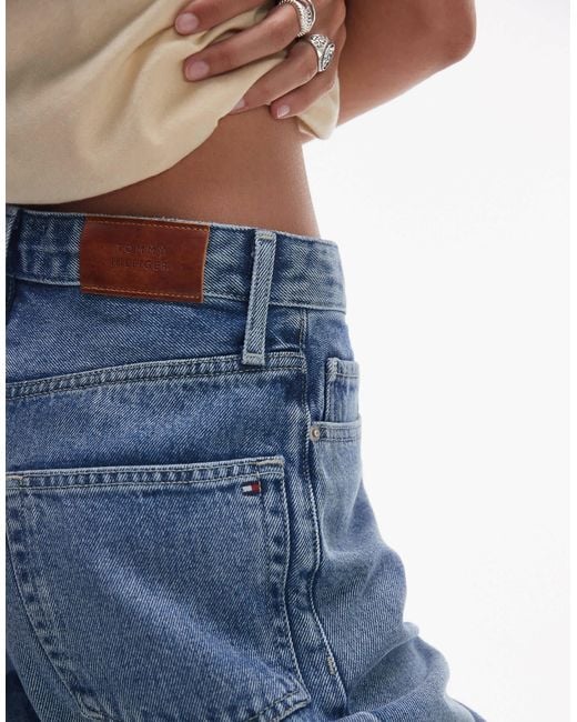 Tommy Hilfiger Blue – heritage – bermudashorts aus dunkelem denim mit geradem schnitt