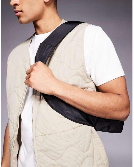 ASOS Blue Nylon Cross Body Backpack for men