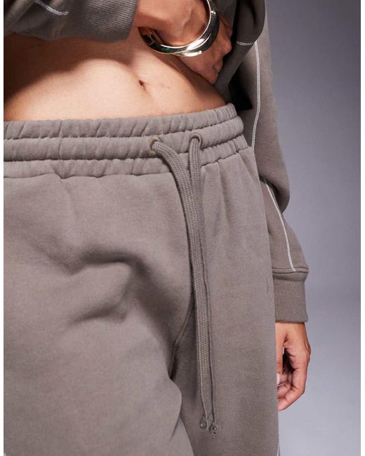 Good For Nothing Gray Contrast Stitch Relaxed Jogger