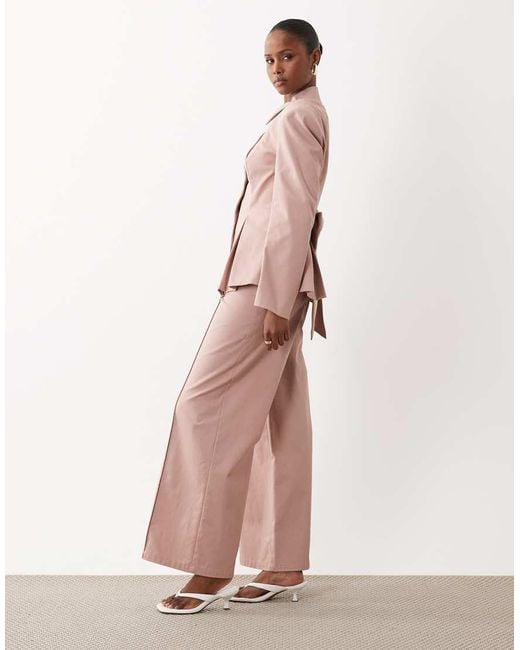 ASOS Pink Structured Blazer With Bow Back