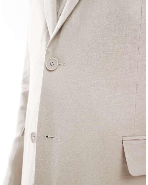French Connection White French Connection Linen Formal Suit Jacket for men