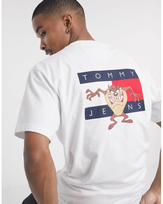 Meditatief vis slang Tommy Hilfiger X Looney Tunes - Capsule - T-shirt Met Vlaglogo En Taz Op in  het Wit voor heren | Lyst NL