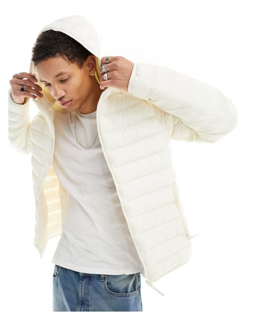 Doudoune à capuche à 3 bandes - cassé Adidas Originals pour homme en coloris White