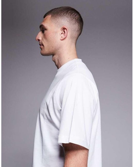 4505 White Cotton Cropped Lifting T-shirt With Quick Dry Finish for men
