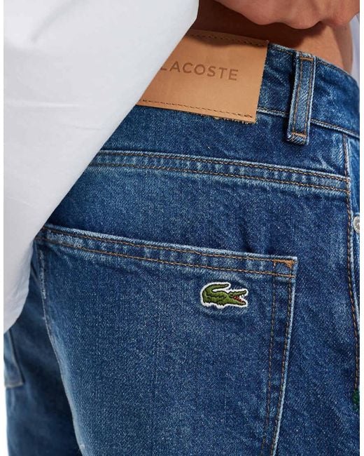 Lacoste Blue Straight Leg Jeans for men