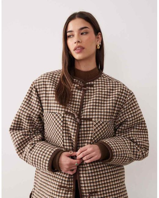House Of Sunny Natural Retro Blanket Jacket With Detatchable Scarf