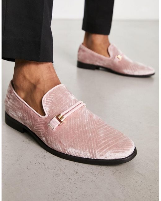 London Rebel Pink Bar Loafers for men