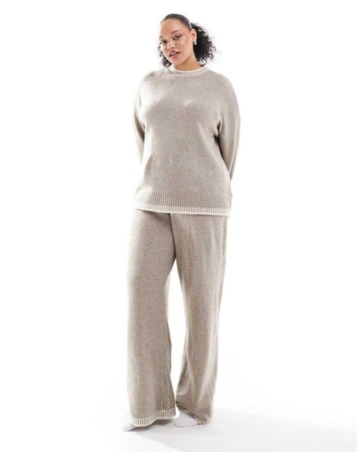 Maglione Accollato Con Cuciture Sui Bordi di ONLY in Natural