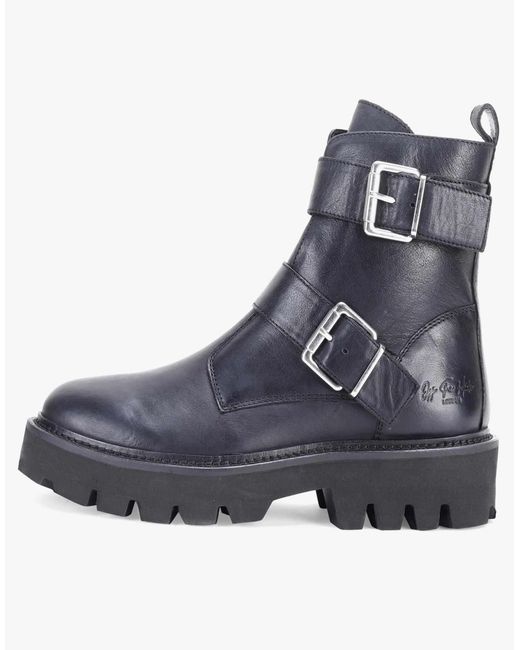 OFF THE HOOK Blue – sutton mita – knöchelhohe lederstiefel