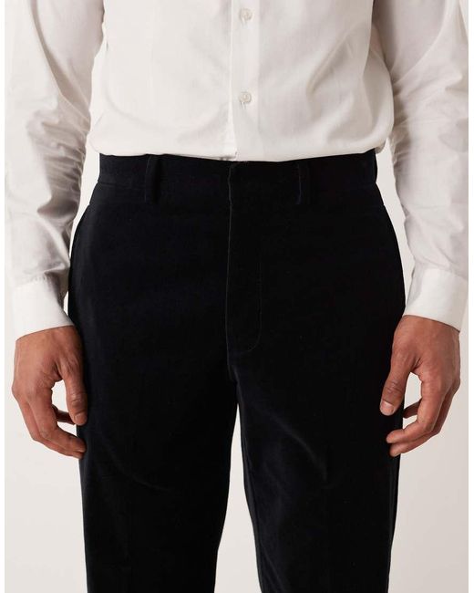 ASOS Black Straight Leg Tuxedo Suit Pants for men