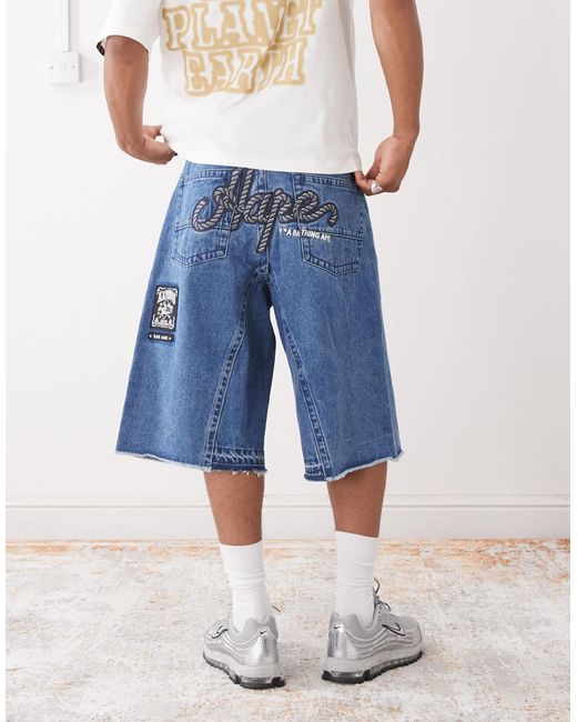 Aape By A Bathing Ape Aape by a bathing ape – jeansshorts in Blue für Herren