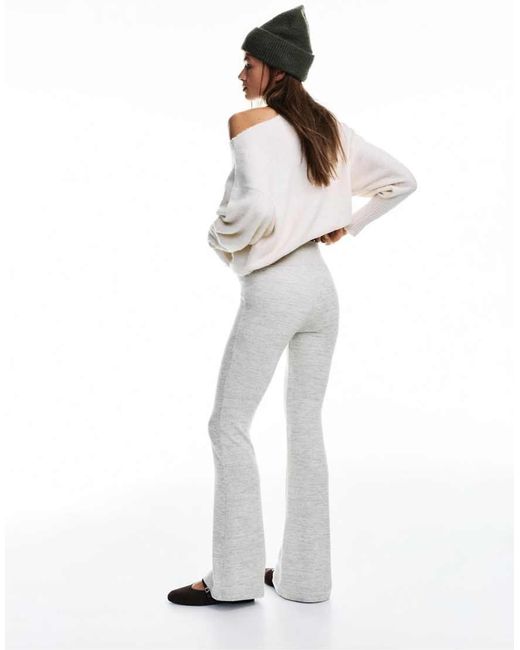 Pull&Bear Gray Soft Touch Flared Trousers
