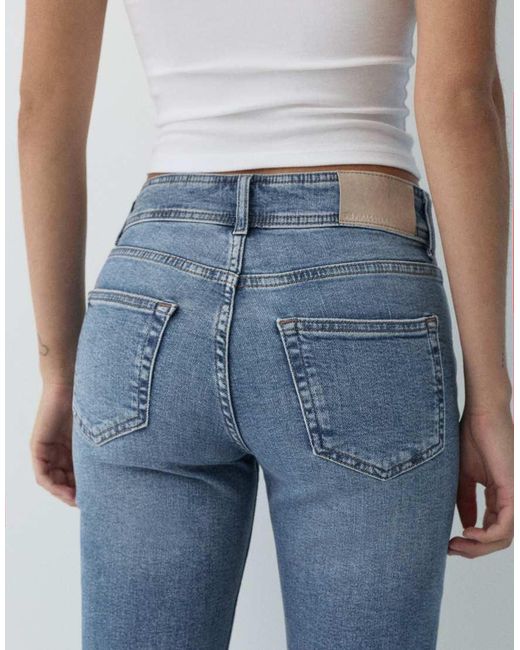 Pull&Bear Blue Low-rise Bootcut Jeans