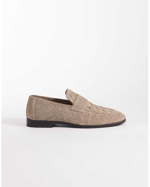 ASOS Brown Weave Loafers for men