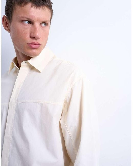 Topman White Oversized Fit Formal Shirt for men
