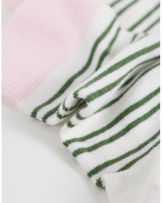 ASOS White Asos Deisgn Striped Socks