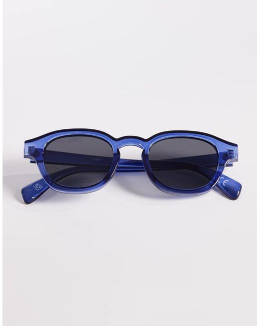 ASOS Blue Round Sunglasses for men