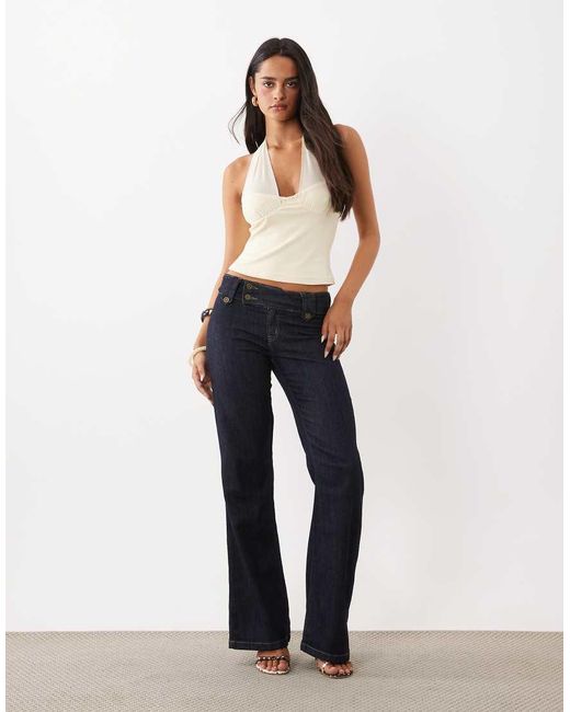 Tiger Mist Blue Kittie Low Rise Flared Jeans