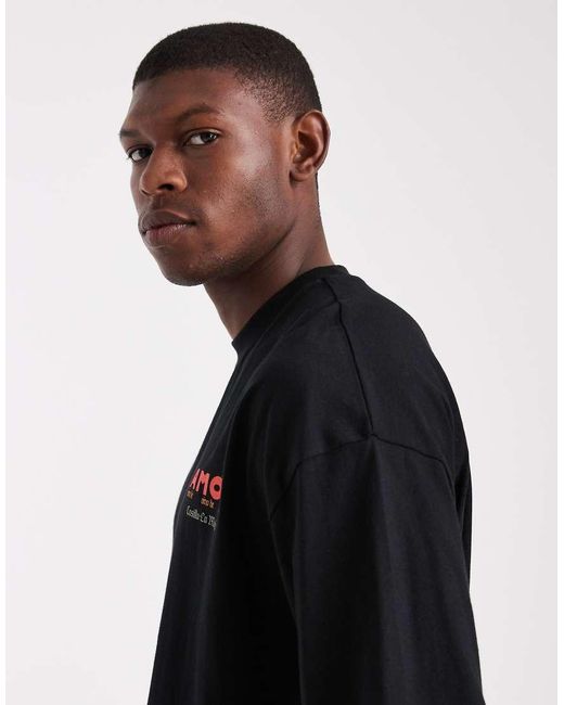 ASOS Black Oversized T-shirt With Cartoon Graphic for men