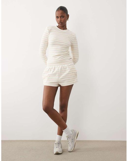 Wanderdoll Natural Frankie Premium Jersey Long Sleeve Crew Neck Top Co-Ord