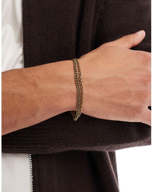 Classics 77 – doppelreihiges kettenarmband in Black für Herren