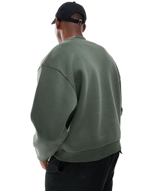 ASOS – boxy-fit-oversize-sweatshirt in Green für Herren