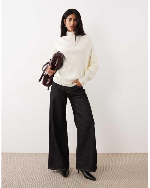 Mango Natural Wool Mix Roll Neck Jumper
