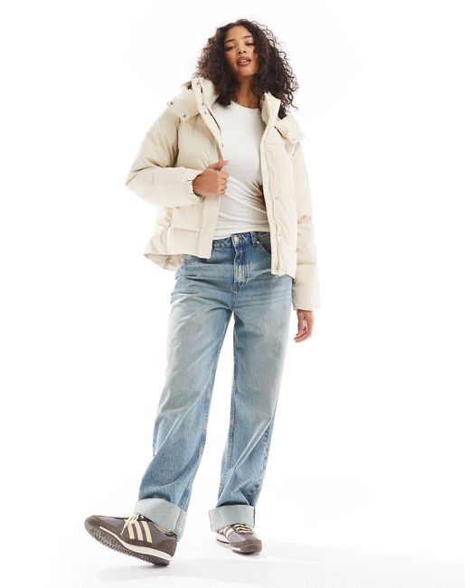 Vero Moda Natural – kurze wattierte jacke