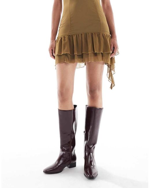 London Rebel Purple Cassidy Refined Western Boots