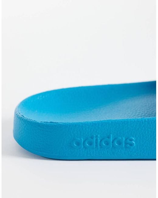 Adidas Originals Blue Adidas Training Adilette Aqua Sliders for men