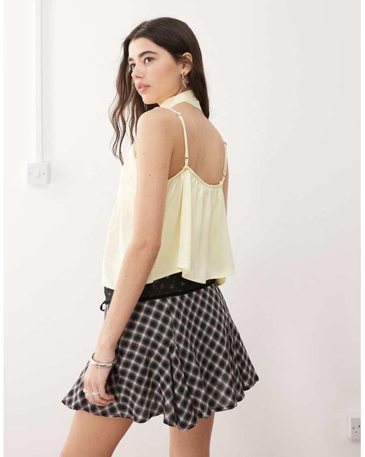 Reclaimed (vintage) Set Van Babydoll Camitop En Sjaal in het White