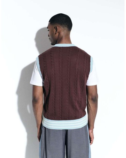 adidas Originals x ASOS Brown Knit Tank for men