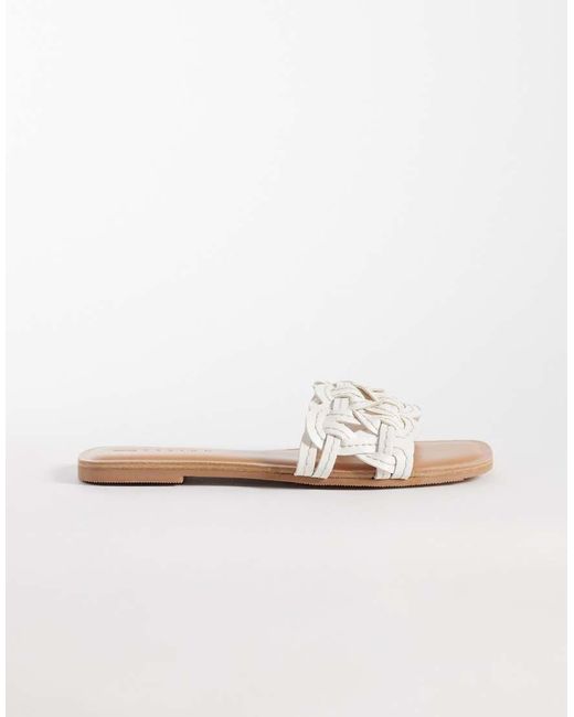 ASOS Natural Faina Weave Flat Sandal