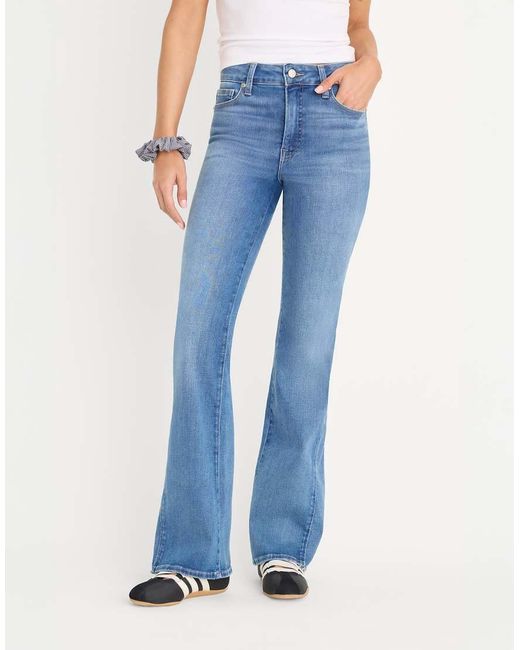 GOOD AMERICAN Blue Soft Tech High Waist Bootcut Jeans