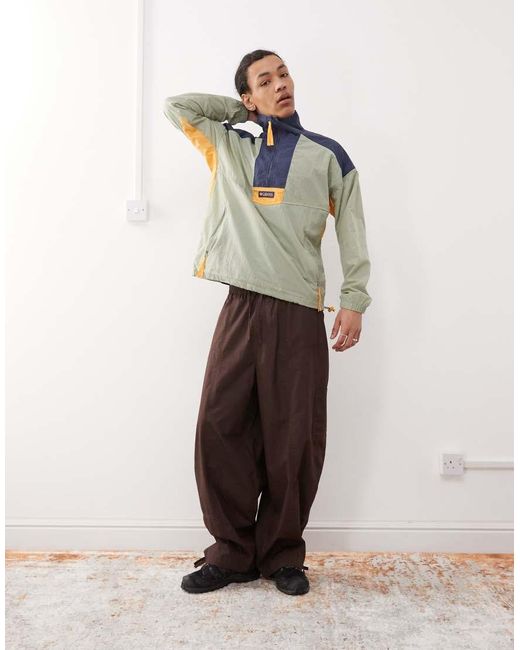 Columbia Gray Riptide Ii Retro Windbreaker Anorak for men