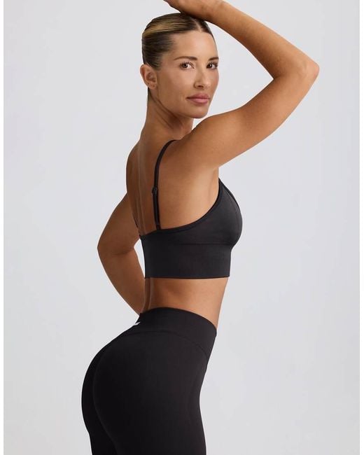 BO+TEE Black Bo+tee V-neck Define Seamless Cami Sports Bra