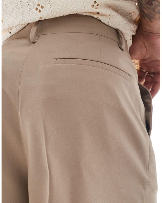 ASOS White Smart Relaxed Fit Shorts for men