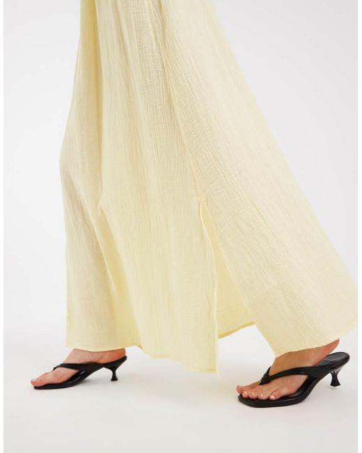 Pieces Natural Cotton Maxi Skirt