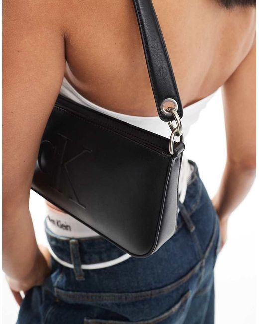 Calvin Klein Black Sculpted Shoulder Pouch