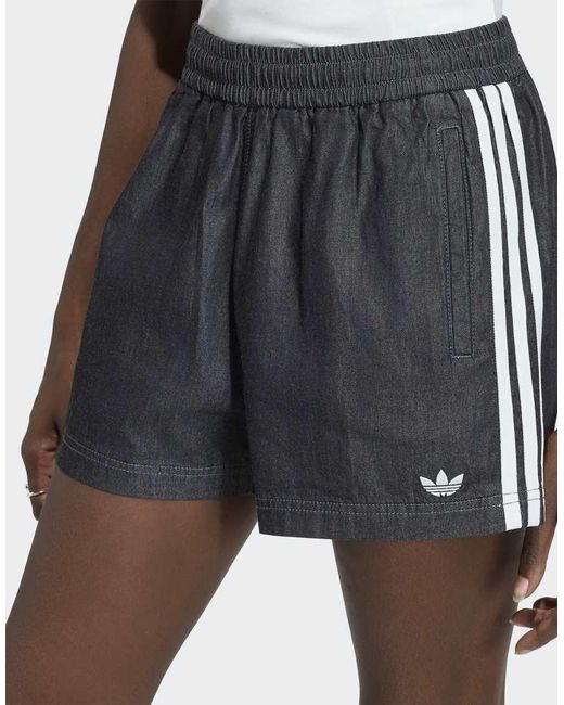 Adidas Originals White Summer Glow Denim Shorts