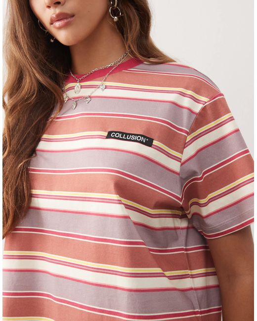 Collusion Red Logo Patch Anti Fit T-shirt