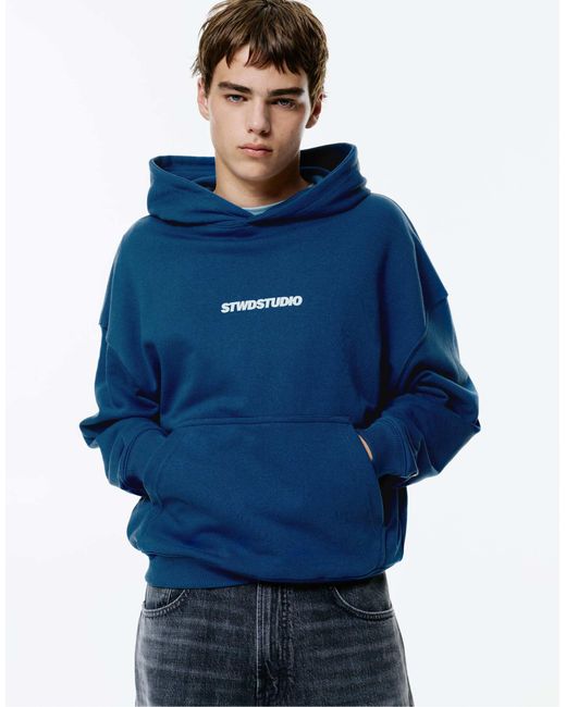 Pull&Bear – stwd – kapuzenpullover in Blue für Herren
