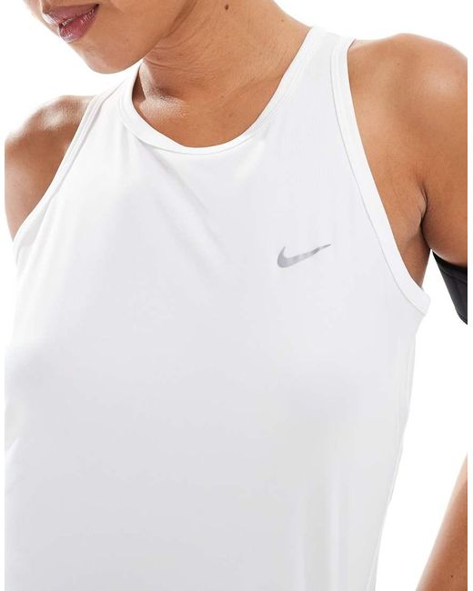 Nike White Tempo Dri-Fit Vest