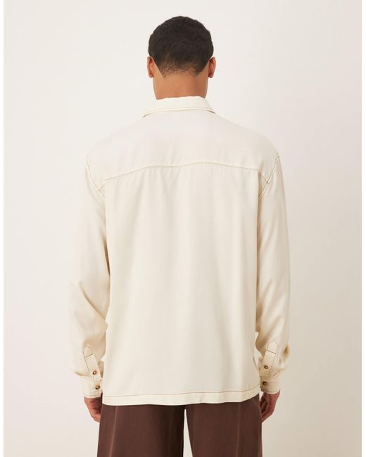 ASOS Natural Relaxed Shirt for men