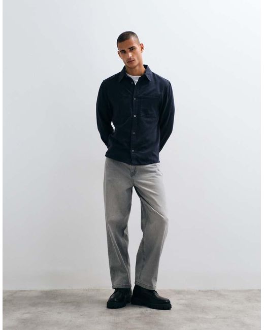 Mango Blue Overshirt for men