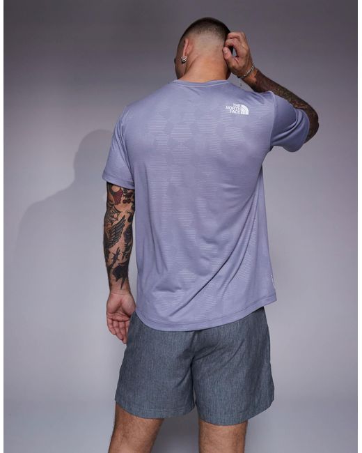 The North Face Purple Training 24/7 Embossed Print Logo T-shirt for men