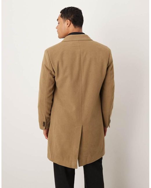 Mango Natural Wool Mix Tailored Coat for men