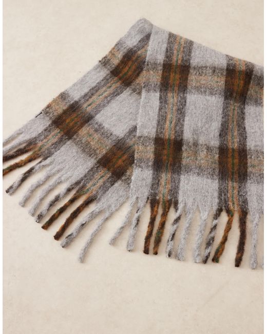 ASOS Brown – gewebter schal mit karomuster