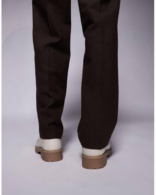 Mocasines Hueso De Cuero Con Bridón Sean De Walk London de hombre de color Black