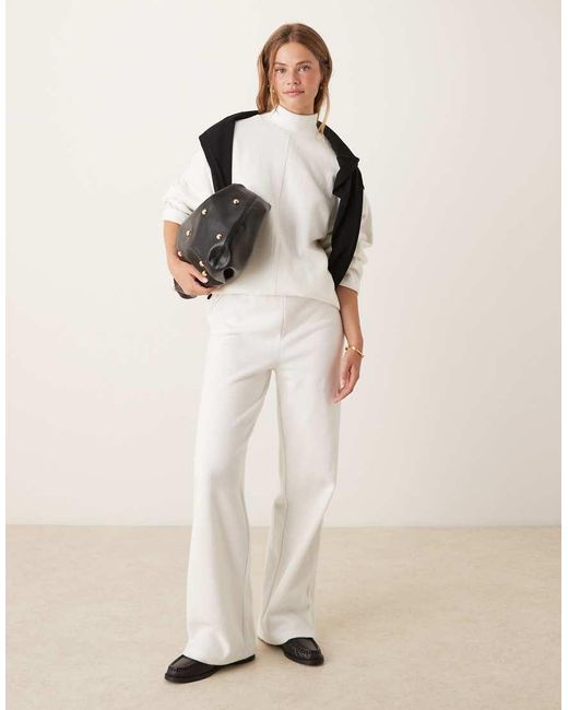 ASOS Natural Supersoft Co-ord Wide Leg jogger